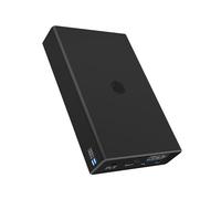 ICY BOX Raid IB-RD2253-C31 Boîtier pour 2 disques SSD et HDD de 2,5", câble USB-C et USB-A, USB 3.1 Gen2 (10 GB/s), Aluminium, Noir,