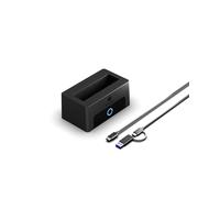 ICY Box Station d’Accueil pour M.2 NVMe & HDD/SSD 2,5"/3,5", USB 3.2 Gen 2 Type-C (10 Gbit/s), HotSwap, UASP, Dock SATA & NVMe pour SSD et disques durs, IB-1123M-CU31, Spade Dock 1123