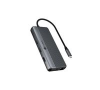Raidsonic Icy Box Station d'accueil IB-DK4062-CPD – 12 en 1 2xHDMI+VGA USB-C PD 100W LAN aluminium