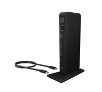 ICY BOX Station d'accueil USB-C (10-en-1) avec 2x DP & 1x HDMI, Docking Station USB-C pour Ordinateur Portable (Gigabit Ethernet, 5 Ports USB 3.0, PD 85W), IB-DK2405-C