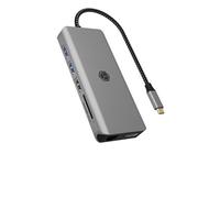 ICY BOX Station d'accueil USB-C (12-en-1) pour 2 moniteurs (2X HDMI), 4K 60Hz, hub USB 3.0 à 5 ports, alimentation de 100 W, Ethernet Gigabit, lecteur de carte SD, IB-DK4061-CPD