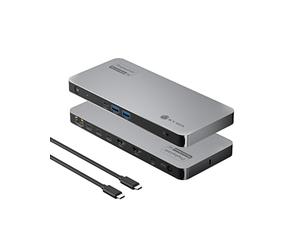 ICY BOX Station d'accueil USB-C 5 Écrans 8K DisplayLink, IB-DK7402-C31 | Diamond Dock 7402, Jusqu'à 5 écrans en 8K 12 en 1 DisplayLink, 2x HDMI, LAN 2,5G 140W PD, 4x USB-C & 2x USB-A jusqu'à 10 Gbp