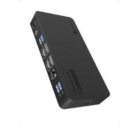 ICY BOX Station d'accueil USB-C avec 2X HDMI & 2X DP, IB-DK2255AC | Heart Dock 2255, Jusqu'à 2 écrans en 4K à 60 Hz, 11-en-1 avec 5 USB-A, 2 USB-C DisplayLink, Gigabit Ethernet, audio & PD 96 W