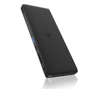 ICY BOX Station d'accueil USB Type-C 11-en-1 avec triple sortie vidéo - filaire - 65 W - 10,100,1000 Mbit/s - noir - MicroSD (TransFlash) - SD - 3840 x 2160 pixels