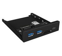 Raidsonic Icy Box Panneau avant IB-HUB1417-i3 – 1x USB‑C, 2x USB‑A, SD/microSD, 3,5 pouces Noir