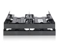 ICY DOCK Adaptateur/Cadre de Montage/Support pour disques pour 4 x HDD/SSD 2.5” pour Baie Externe 5.25”, Installation de Disque sans vis - Flex-FIT Quattro MB344SP