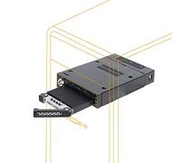 Icy Dock Boîtier de Rack Robuste en métal pour 2 x SSD NVMe M.2 PCIe 4.0, 2 x SlimSAS SFF-8654 4i dans Une Baie de 3,5” (Carte HBA/Raid Tri-Mode Compatible) - ToughArmor MB834MK-B V2