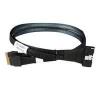 Icy Dock Câble de données MB310L-B - 1 x MCIO SFF-TA-1016 8i vers 2 x SlimSAS SFF-8654 4i - 50 cm