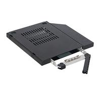 Icy Dock Caddy Adaptateur pour Disque Dur avec Rack Mobile, boîtier de Rack pour SSD/HDD 2,5" Hot-Swap SATA pour Baie Lecteur Optique Slim CD/DVD-ROM 9,5 mm - ToughArmor MB411SPO-2B