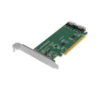 Icy Dock Carte Adaptateur NVMe PCIe 4.0 x16 avec 2 Ports SlimSAS 8i (SFF-8654) et Redriver (Bifurcation PCIe nécessaire) - EXLink MB308A
