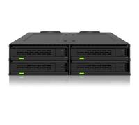 ICY DOCK ExpressCage MB324V4P-B Rack mobile 4 baies 15 mm U.2/U.3 SSD pour baie de disque dur 5,25" - Système de montage SSD sans outil (2 x SlimSAS 8i SFF-8654)