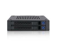 Icy Dock Cadre amovible ExpressCage MB742SP-B pour 2 SSD SATA en baie 3,5 pouces Noir
