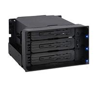 ICY DOCK FlexiDOCK MB830SP-B Boîtier de Station d'accueil pour Disque Dur SATA/SAS Amovible 3 x 3,5" avec 2 Baies de Disque Dur de 5,25" (3 câbles SATA Inclus)