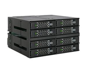 Icy Dock "MB508SP-B Obturateur de baie de lecteur 2x 5,25"" Panneau de support Noir, Cadrage"
