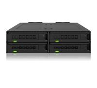 ICY DOCK Rack Mobile boitier de Rack 4 Baies U.2/U.3 PCIe 4.0 NVMe SSD avec Plateaux de Disque sans vis dans Baie 5,25", 2 x SlimSAS 8i (SFF-8654) - ExpressCage MB324V4P-B