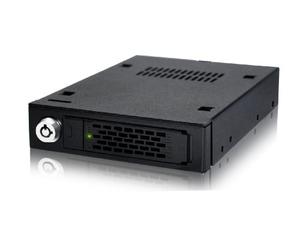 ICY DOCK Rack Mobile, boîtier de Rack Robuste en métal Hot Swap pour SSD Or HDD 2.5" SATA & SAS dans Une Baie de Disque de 3.5" - ToughArmor MB991IK-B