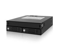 Icy Dock Rack Mobile Robuste métallique Hot Swap pour 2 x SSD ou HDD 2.5" SATA/SAS & Plateau Slim Odd pour Baie de 5.25" avec e Verrouillage - ToughArmor MB994IKO-3SB
