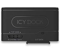 ICY DOCK SSD M.2 NVMe SATA Adaptateur, Adaptateur USB 3.2 Gen 2 (Type-C) jusqu'à 10 Gbps, vers SSD/HDD 2.5" SATA et SSD NVMe / SATA M.2, Lecteur SSD avec câble de Type C - EZ-Adapter MB104U-1SMB