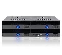 ICY DOCK Station d'accueil Interne échangeable à Chaud pour 4 x 2,5" SATA/SAS SSD/HDD dans 1 Baie de 5,25" avec Boutons d'éjection - flexiDOCK MB014SP-B R1