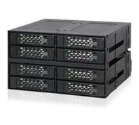 Icy Dock "MB508SP-B Obturateur de baie de lecteur 2x 5,25"" Panneau de support Noir, Cadrage"