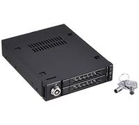 Icy Dock ToughArmor MB992SK-B Rack Mobile, boîtier de Rack Robuste en métal Hot Swap pour 2 x SSD ou HDD 2.5" SATA/SAS dans Une Baie de de 3.5"