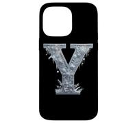 ICY Letter Y Winter Design Flocons de Neige Coque pour iPhone 14 Pro Max