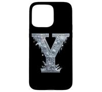 ICY Letter Y Winter Design Flocons de Neige Coque pour iPhone 15 Pro Max