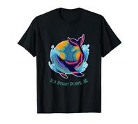 ICY Strait Point, AK Colorful Whale Design T-Shirt Graphique avec Valeur