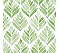 ICYEHAO Papier Peint Floral Vert,44.5 x 1000cm Papier Peint Vert Fleur Feuille Botanique Tulipe Bohème Papier Autocollant pour Meuble,Chambre,Salon,Salle de Bain,Toilette