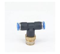 ICYJRFHLTF 5pc 1/4" Male to Fit Tube O/D 4mm Pneumatic Tee 3 Way Push in Connector Union Quick Release Air Fitting Plumbing