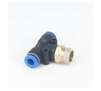 ICYJRFHLTF 5pc 1/4" Male to Fit Tube O/D 6mm Pneumatic Tee 3 Way Push in Connector Union Quick Release Air Fitting Plumbing