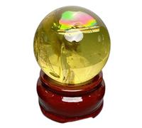 ICYJRFHLTF Citrine Crystal Sphere Clear Quartz Rainbow Ball Sculpture Figurine with Stand,Modern Interior Design Home Decor Accessories,58~60mm