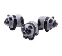 ICYJRFHLTF Crystal Obsidian Bear Panda Statue Animal Craft Small Ornament Home Decor Gift (Size : 3pcs)