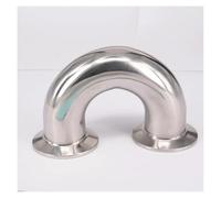 ICYJRFHLTF Fit Tube O.D 19mm Ferrule O/D 50.5mm 304 Stainless Steel Ferrule 180 Degree Elbow Pipe Fitting
