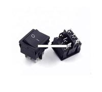 ICYJRFHLTF Interrupteur à Bascule Noir KCD5 21 x 24 mm, 6 Broches, 2 Positions, 6 A/12 A, 250 V CA, Marche/arrêt