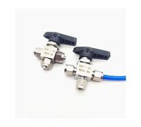 ICYJRFHLTF Vanne à Boisseau sphérique à 3 Voies à vis Rapide en Acier Inoxydable 304, 10 x 6,5, vanne à Trois Voies à Commutation de Type L