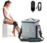 ICYTHRP Machine de thérapie par le froid avec minuterie programmable, machine à glace portable pour genou après chirurgie, système de récupération de remplacement du genou pour soulager la douleur