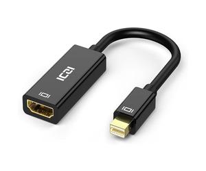 ICZI Adaptateur Mini DisplayPort HDMI 4K 30HZ, Compatible pour MacBook Air/Pro, Microsoft Surface Pro/Dock, Moniteur,projecteur, Noir