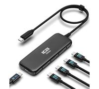 ICZI Adaptateur USB C, 10 Gbit/s,Adaptateur Multiport USB C Alimenté Compatible avec MacBook（Impossible de Se Connecter à L'écran et Impossible de Charger L'ordinateur）