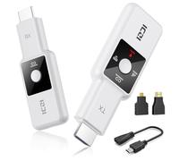 ICZI HDMI sans Fil pour Le Streaming,kit émetteur et Récepteur,1080P-60Hz Decoding,avec écran LED,Portée de 50M, 2,4G/5G,pour Ordinateur Portable, PC vers TV HD, Projecteur,Plug & Play,Blanc