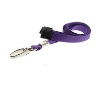 ID Card IT Lot de 10 cordons tour de cou avec clip en métal violet