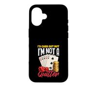 Id Cash Out Not A Quitter Poker Dice Cards Casino Coque pour iPhone 16