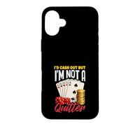 Id Cash Out Not A Quitter Poker Dice Cards Casino Coque pour iPhone 16 Plus