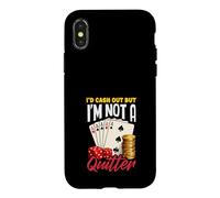 Id Cash Out Not A Quitter Poker Dice Cards Casino Coque pour iPhone X/XS