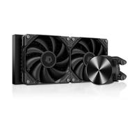 ID-COOLING FX240 PRO Refroidisseur liquide pour processeur de bureau - Refroidisseur AIO 240 mm, 2 ventilateurs haute efficacité de 120 mm, en-tête de pompe spécial à motif CD, compatible Intel et AMD