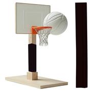 ID - Coussin de protection robuste pour poteau de sous-sol, 15,2 cm, 20,3 cm, 25,4 cm, 30,5 cm de long, 1,8 m de long - Pour salle de gym, extérieur/intérieur, 5 cm d'épaisseur (noir, ID 8,9 x 8,9 cm)