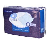 iD Discreet Underpads 60x60 Extra Plus Protections pour incontinence 30 pc(s)