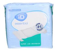 iD Essential Underpads 90x180 Super Protections pour incontinence 30 pc(s)