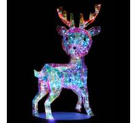 ID FOR YOU Renne de Noël Lumineux LED Hologram 60 cm - Décoration Festive Intérieure et Extérieure pour Ambiance Magique - BSDC316-60CM