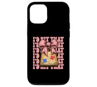 I'd Hit That Cornhole Player Pouf Poire avec nœud Coquette Coque pour iPhone 12/12 Pro